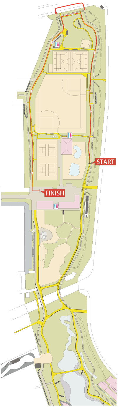 1kmコース図